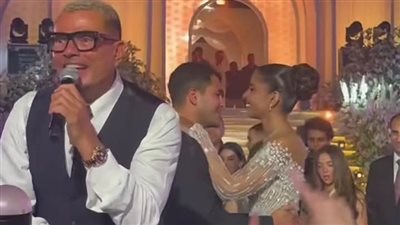 عمرو دياب في حفل ابنة محمد السعدي     