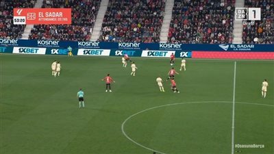 osasuna vs barcelona.. ملخص اهداف ونتيجه مباراة برشلونة وأوس    