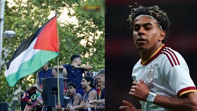 لامين يامال يرفع علم فلسطين خلال احتفالات برشلونة بلقب الدور    