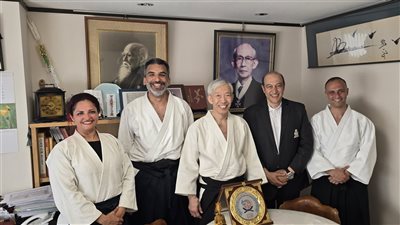 وفد الاتحاد المصري للأيكيدو يلتقي الدوشو موريتيرو أويشيبا بط    