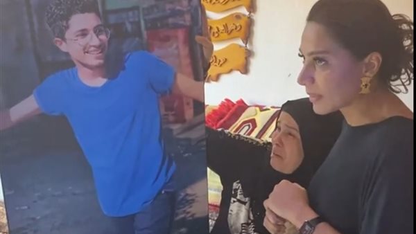 بسمة وهبة خلال زيارتها